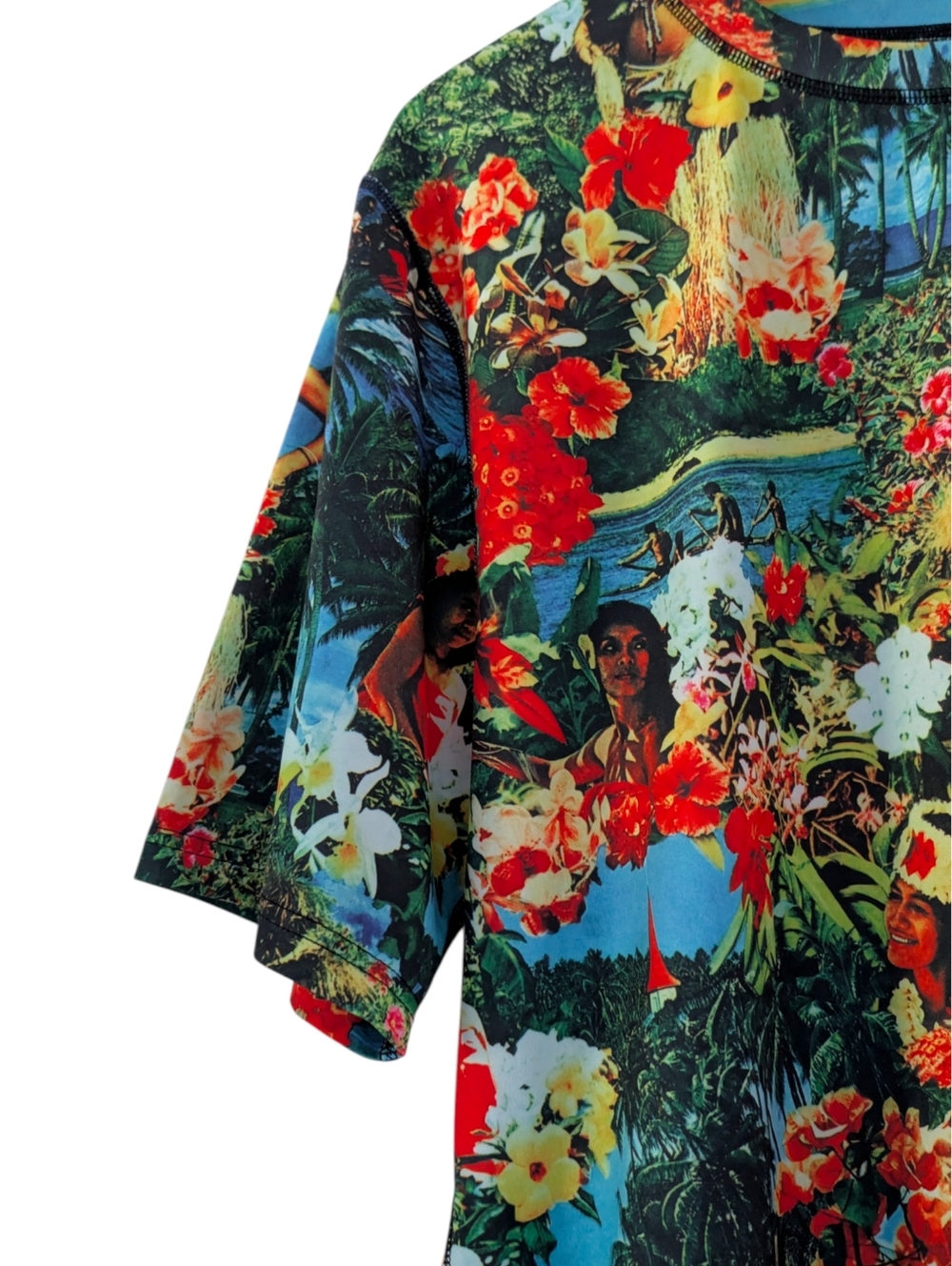 Burton Maui Wowie AOP Hawaiian Lightweight Short Sleeve Poly Spandex Top - Picture 4 of 13
